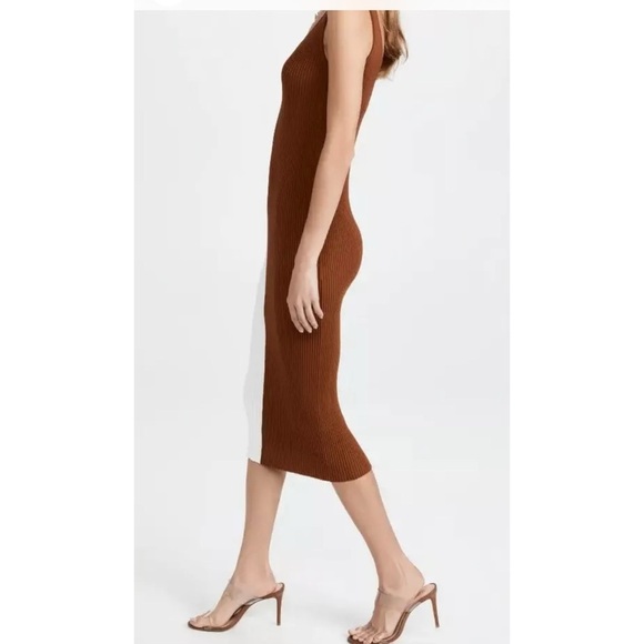 Staud Dana block dress in cream and brown EUC - Picture 5 of 11